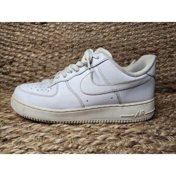 NIKE AIR FORCE 1 SAGA LOW PLATFORM SNEAKER MEN\'S 10.5 TRIPLE WHITE DD8959-100